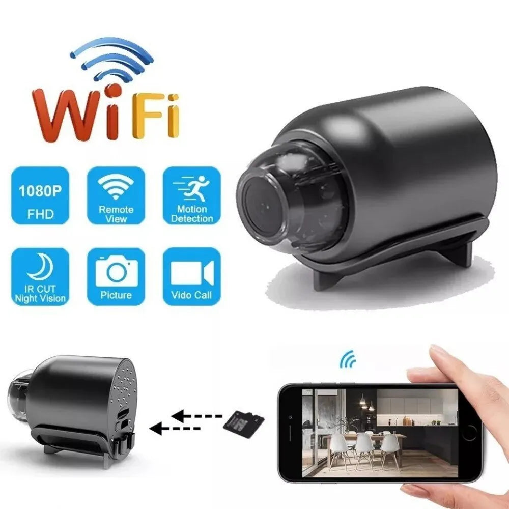 Wireless 1080P HD WiFi Camera with Audio and Microphone for Home or Office